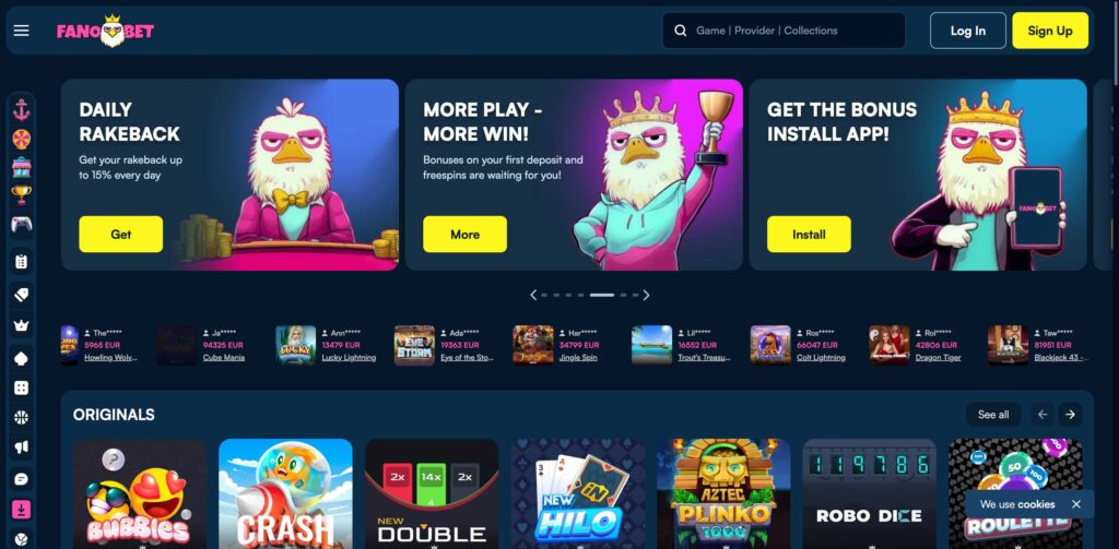 fanobet casino lobby