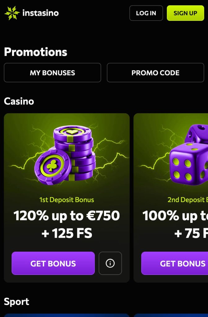 Instasino bonussen