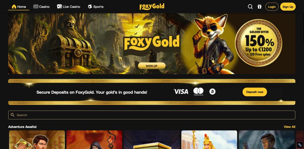 FoxyGold casino lobby