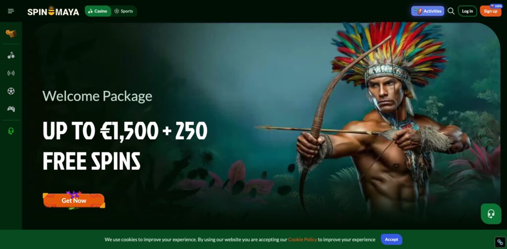 SpinMaya casino lobby