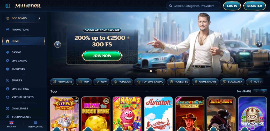 millioner casino lobby