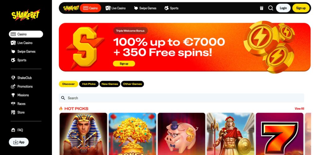 Shakebet casino bonus