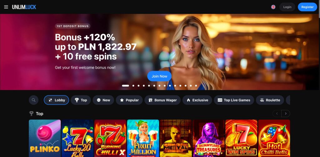 Unlimluck casino lobby