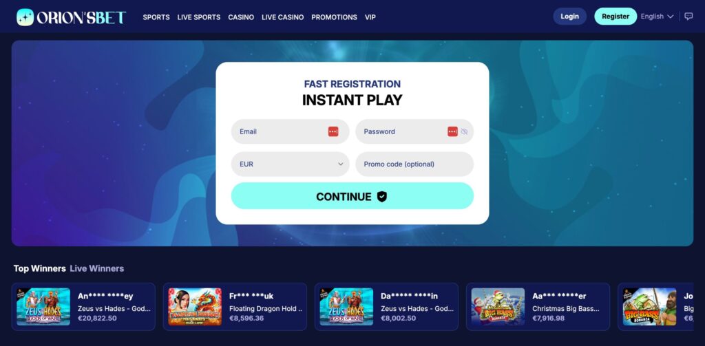 orionsbet casino lobby