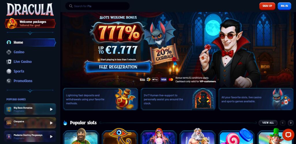 Dracula casino lobby