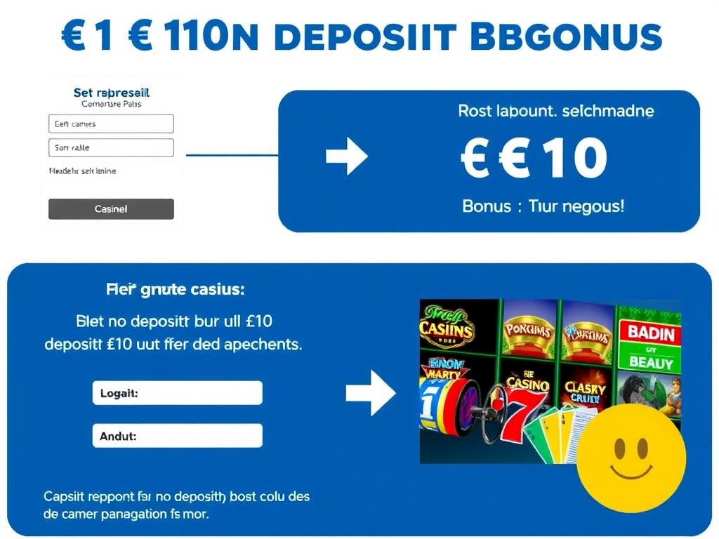 Uitleg van 10 euro gratis gokken zonder storting concept