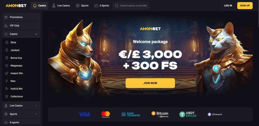 amonbet casino lobby
